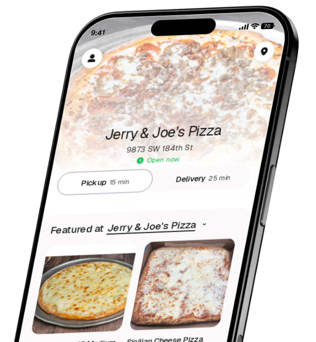 Jerry & Joe's Pizza app preview