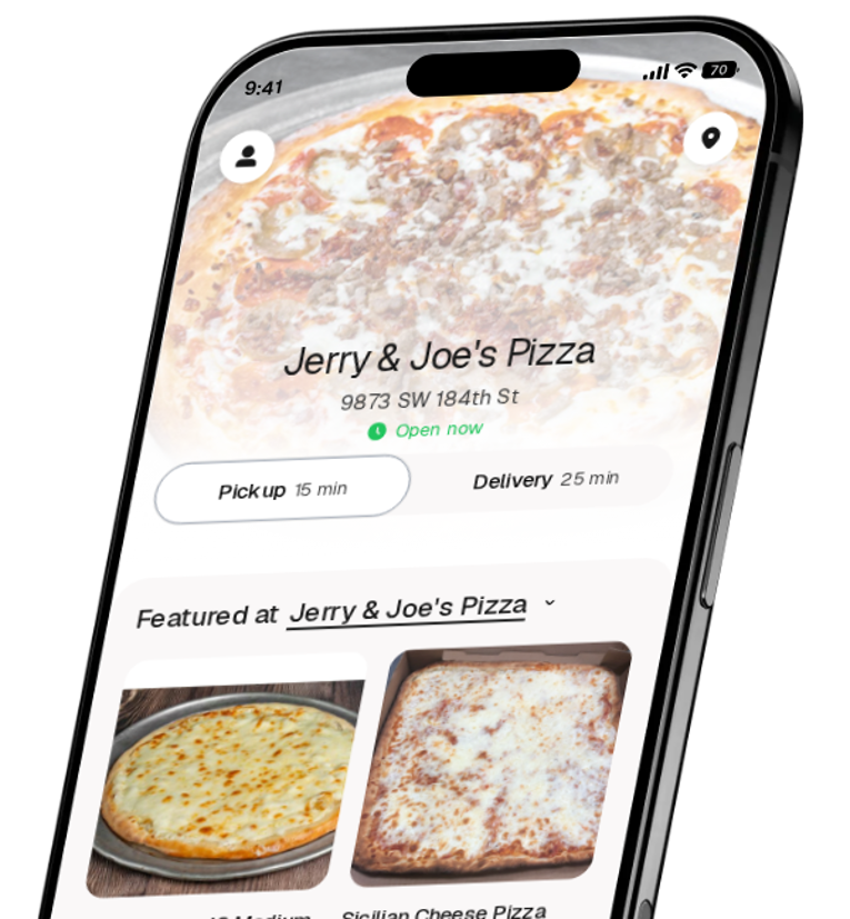 Jerry & Joe's Pizza app preview