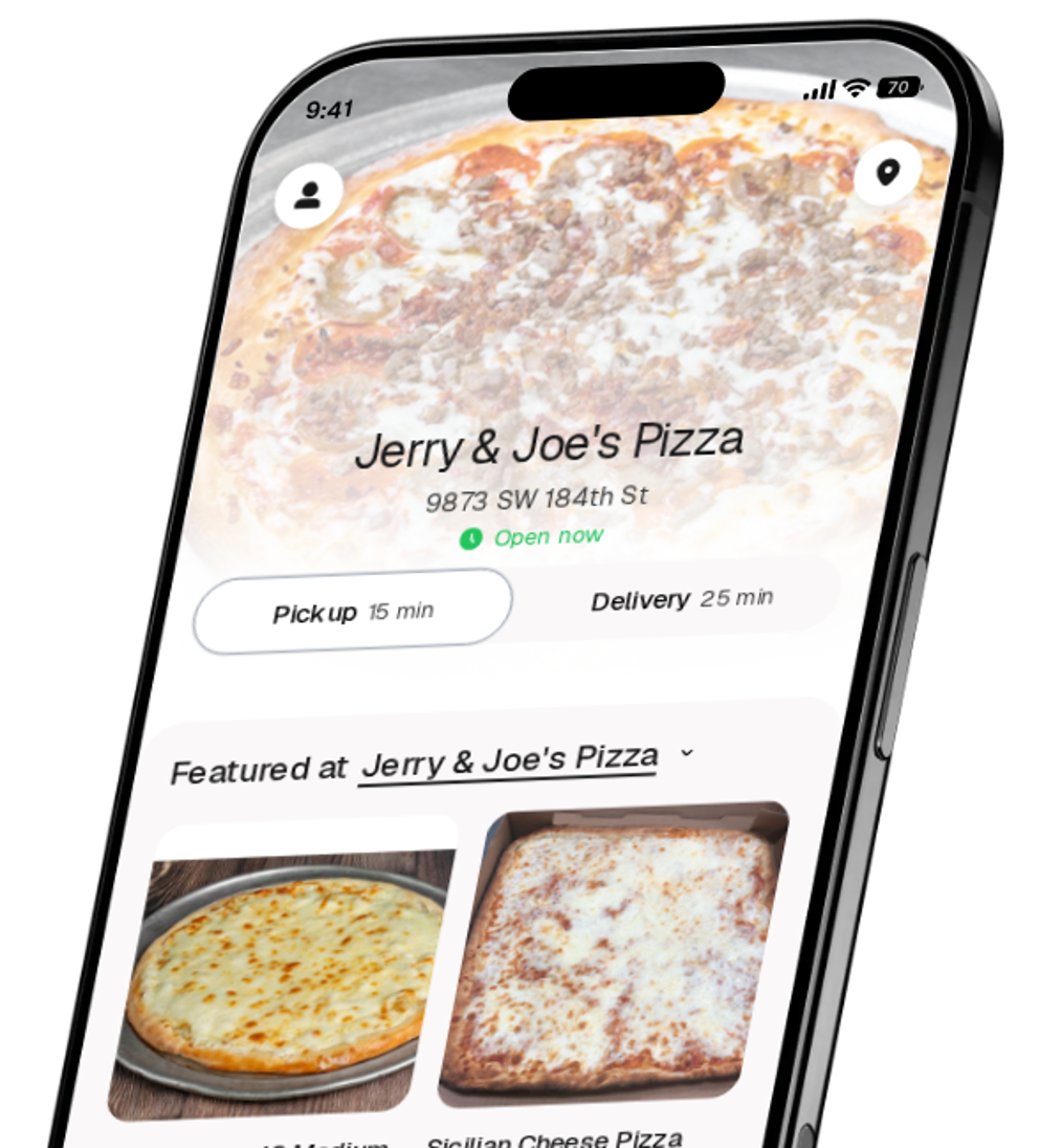 Jerry & Joe's Pizza app preview