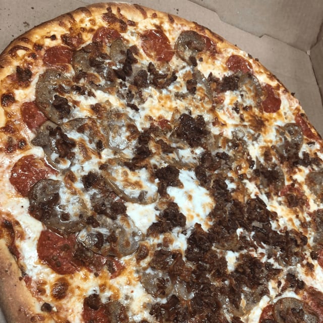Meat Feast Pizza (14" Large - 12 Slices).
