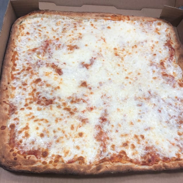 Sicilian Cheese Pizza.