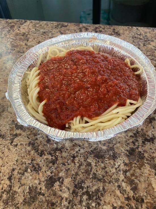 Spaghetti with Tomato Sauce Dinner.