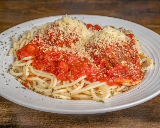 Spaghetti with Meatballs Dinner.